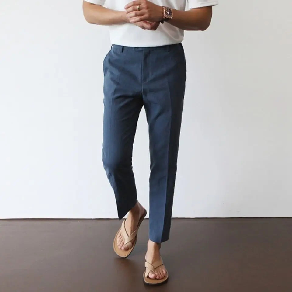 Pantalon large en lin homme