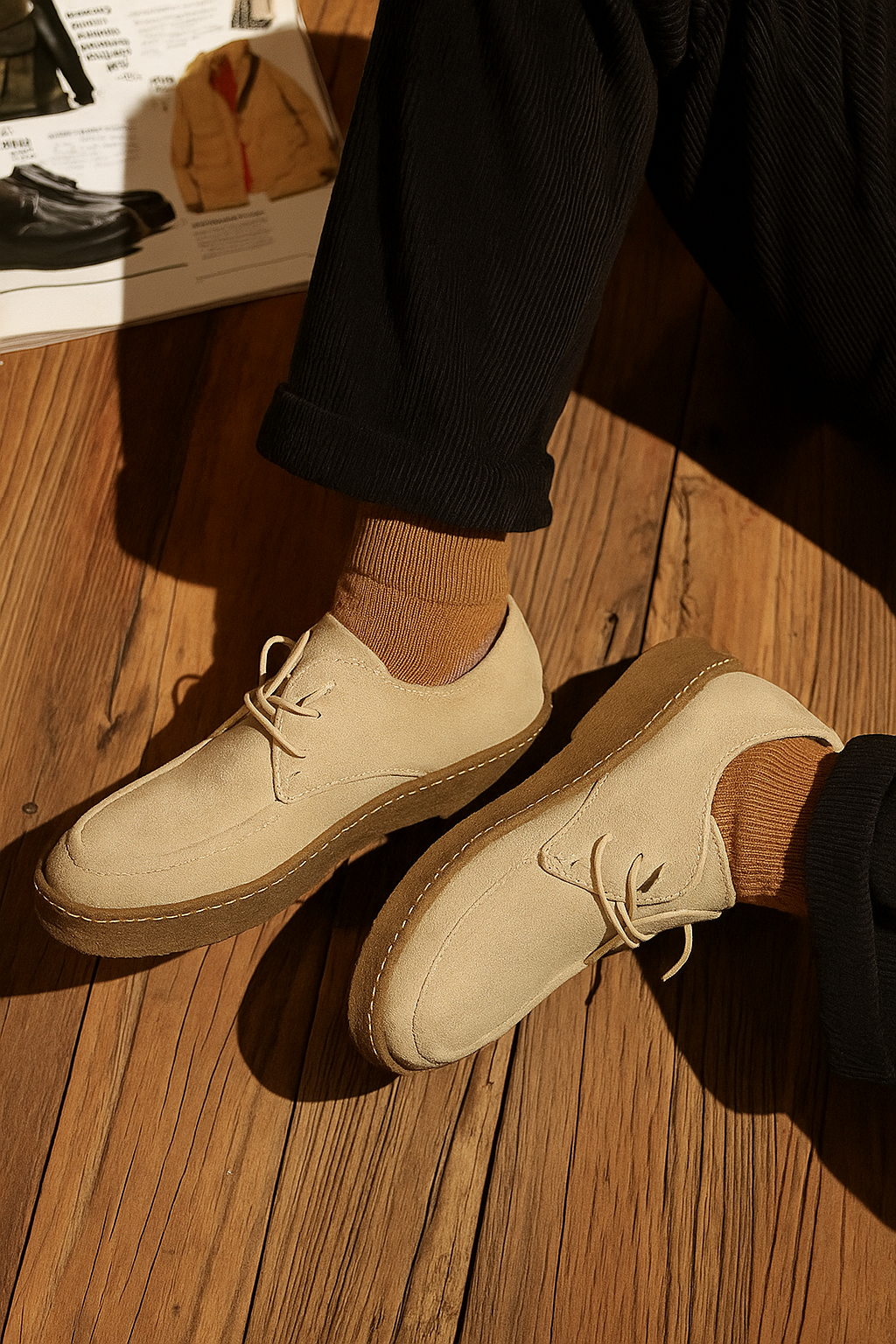 Scarpe da ginnastica in pelle scamosciata