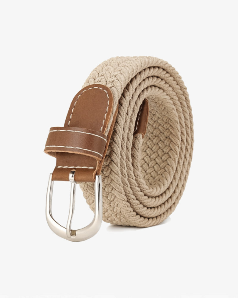 Cintura intrecciata beige da uomo