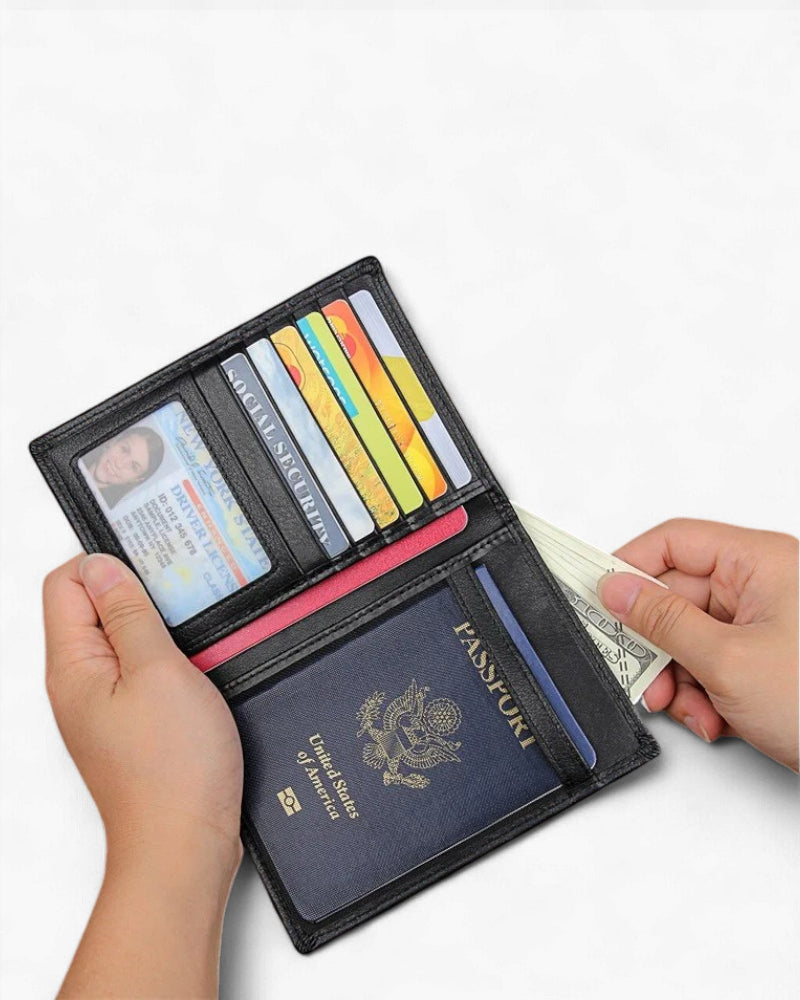 Portafoglio passaporto da uomo