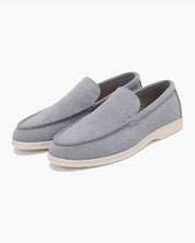 Mocassino da uomo in camoscio grigio