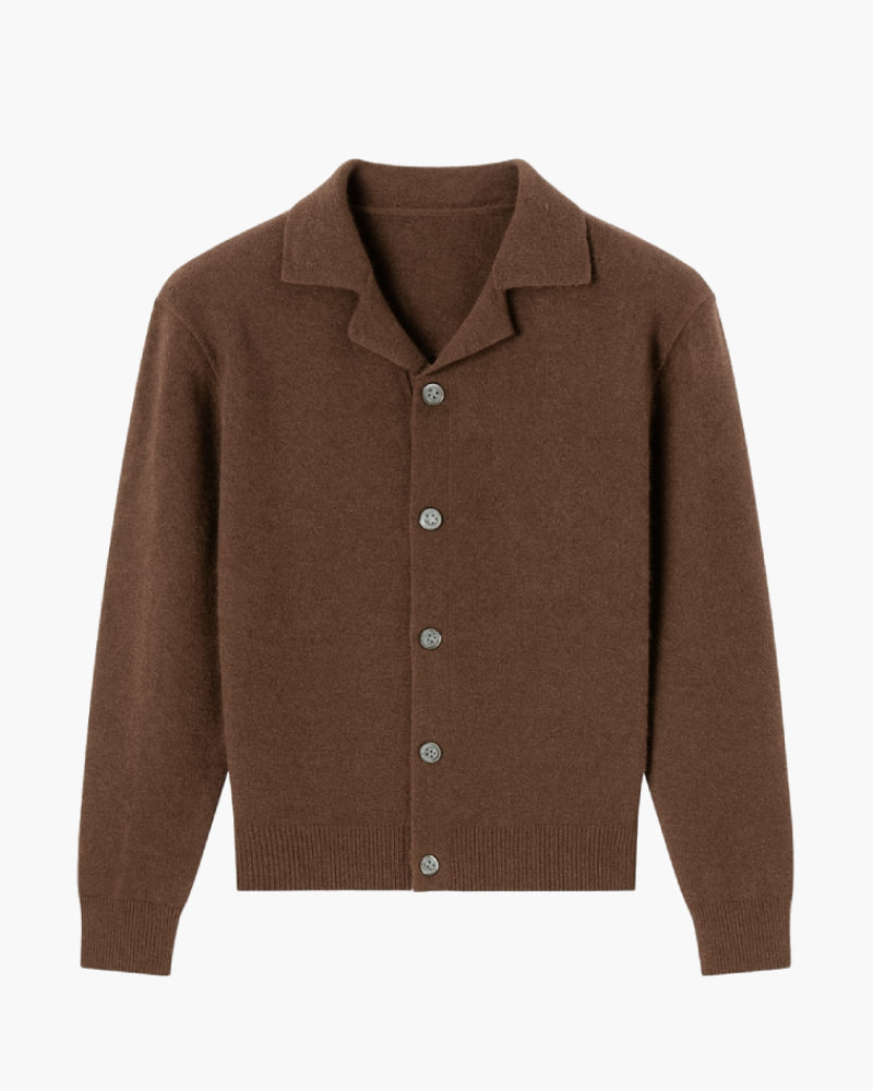 Cardigan da uomo con colletto polo