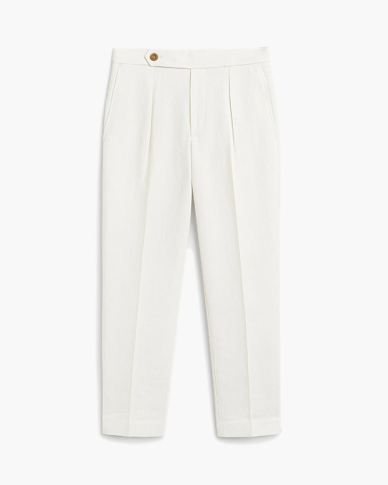 Pantaloni piega lino da uomo