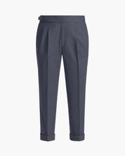 Pantaloni blu con piega da uomo