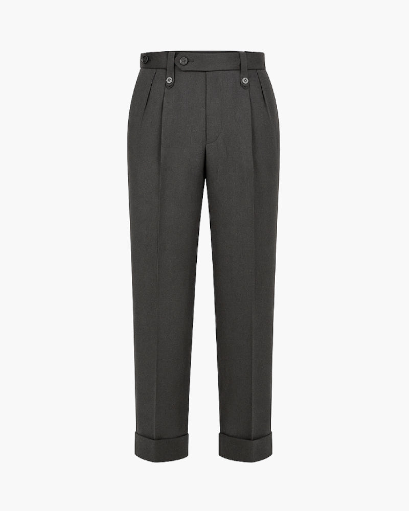 Pantaloni grigi con piega da uomo