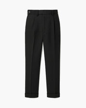 Pantaloni neri con piega da uomo