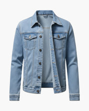 Giacca in denim azzurro da uomo
