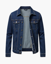 Giacca di jeans blu da uomo