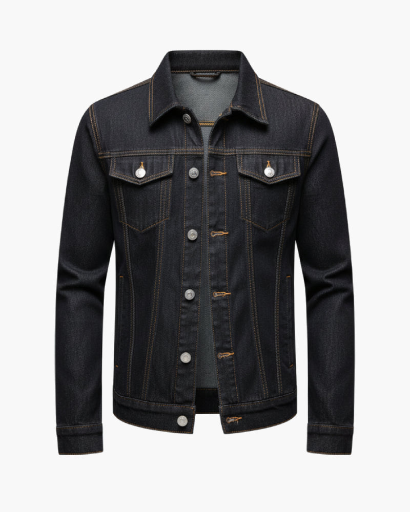 Giacca di jeans da uomo nera