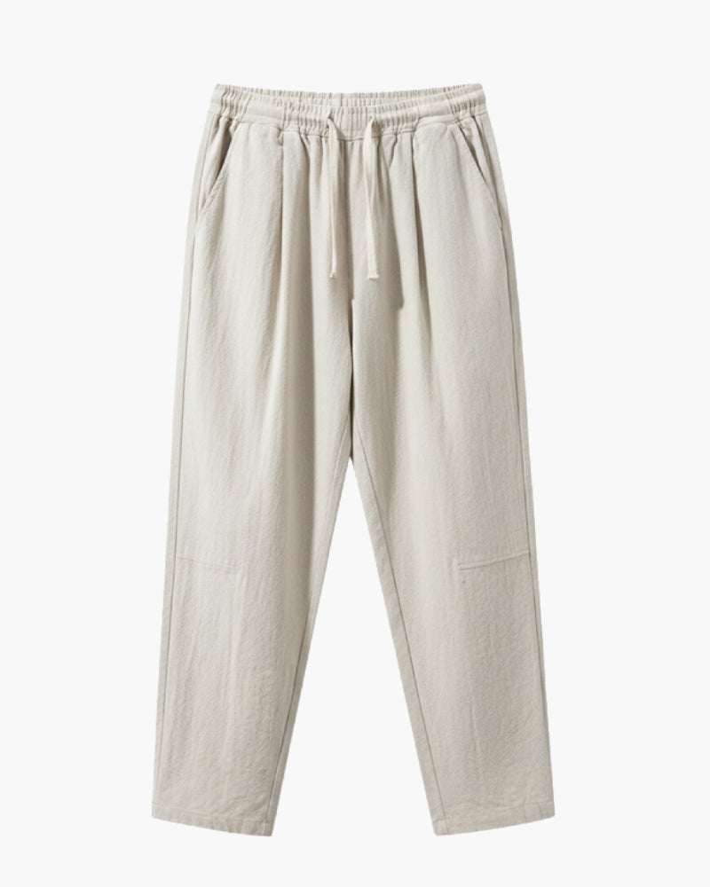 Pantaloni cropped in lino da uomo