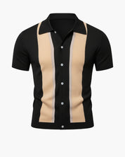 Camicia a righe nere da uomo