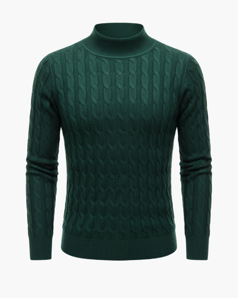 Maglione dolcevita a coste