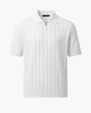Polo da uomo con zip a manica corta