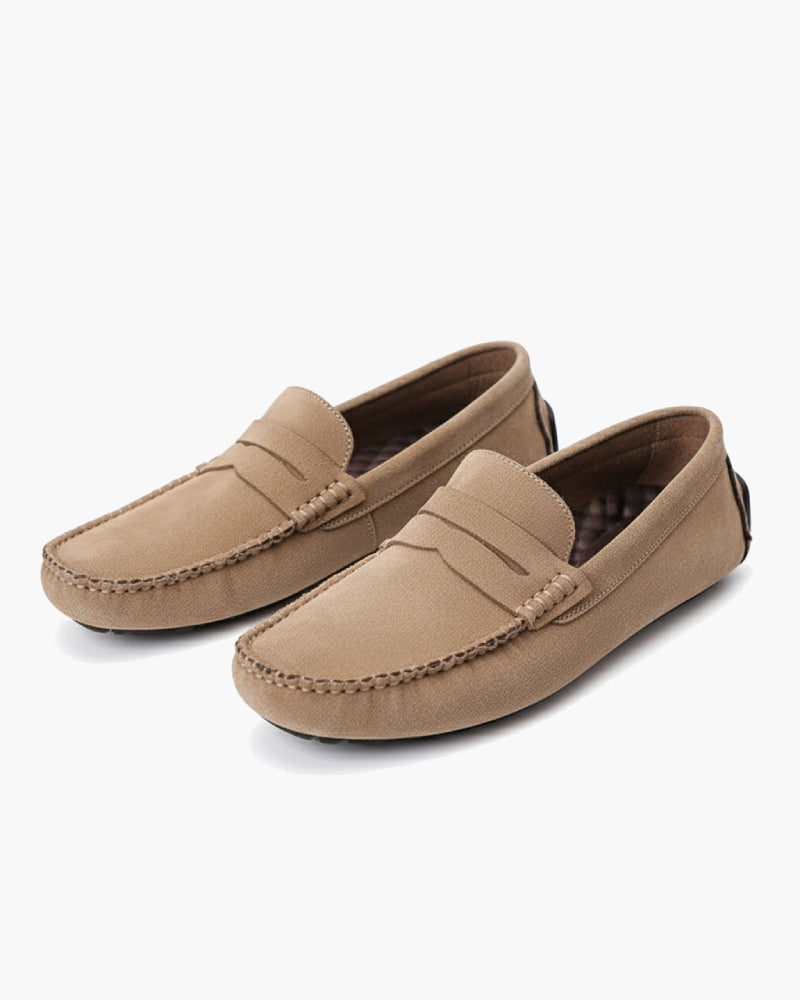 Scarpa da barca in pelle scamosciata