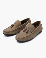 Mocassino Con Nappine Da Uomo In Pelle Scamosciata