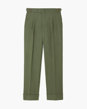 Pantaloni da completo verdi da uomo