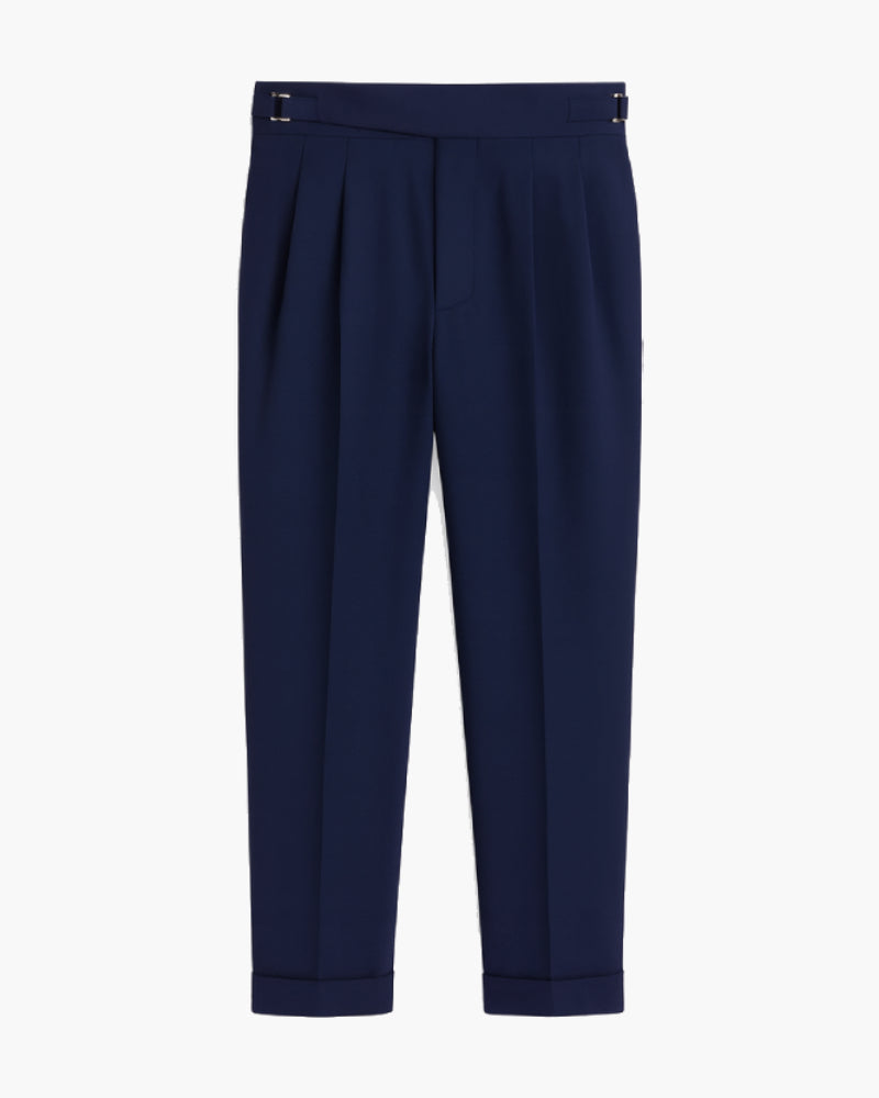 Pantaloni da completo blu scuro da uomo