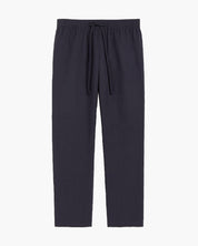 Pantaloni da uomo in lino blu navy