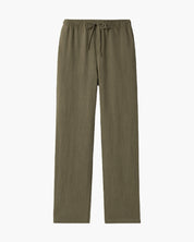 Pantaloni da uomo in lino verde
