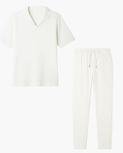 Set di lino bianco da uomo