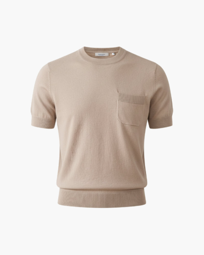 Maglietta in lino beige