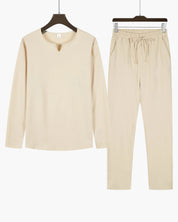 Completo di lino beige da uomo