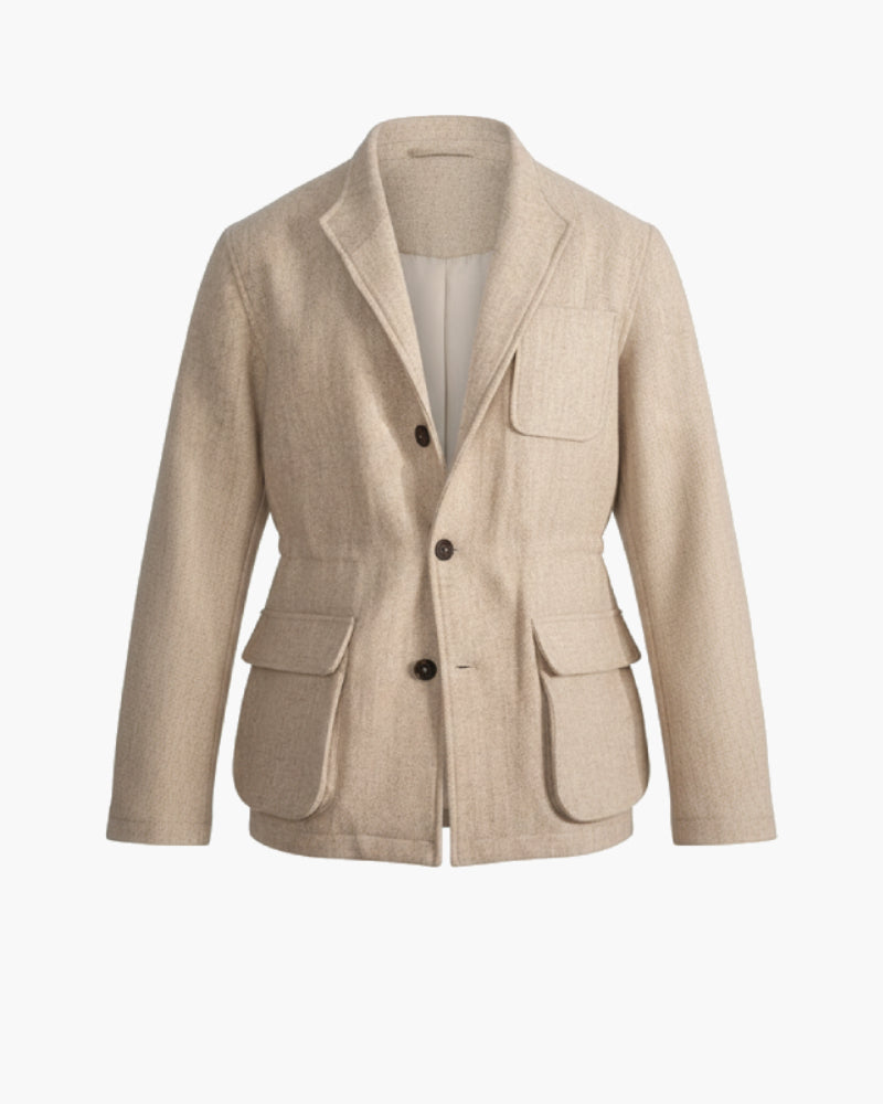 Giacca safari beige da uomo