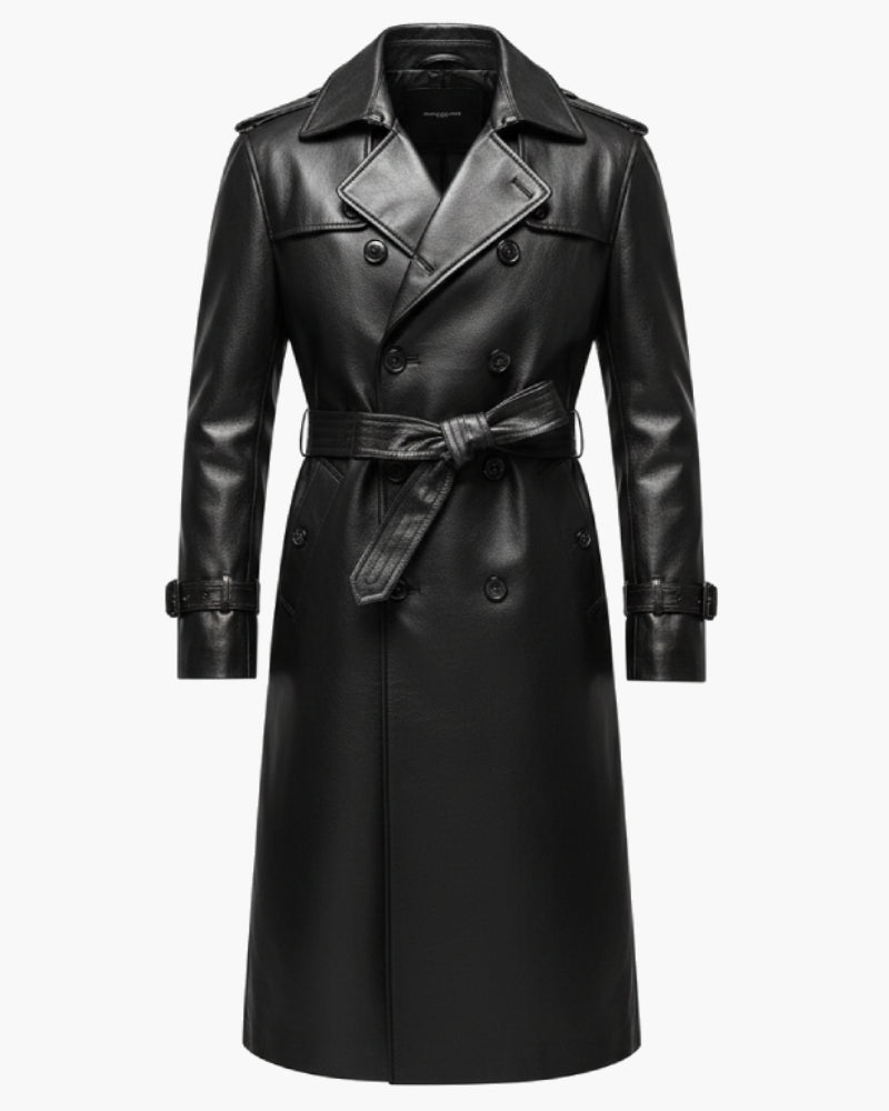 Trench da uomo in pelle