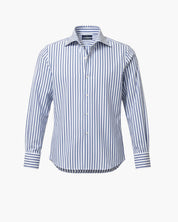Camicia da uomo a righe bianche e blu