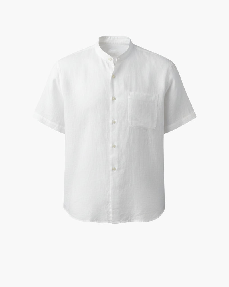 Camicia da uomo di lusso con collo alla coreana