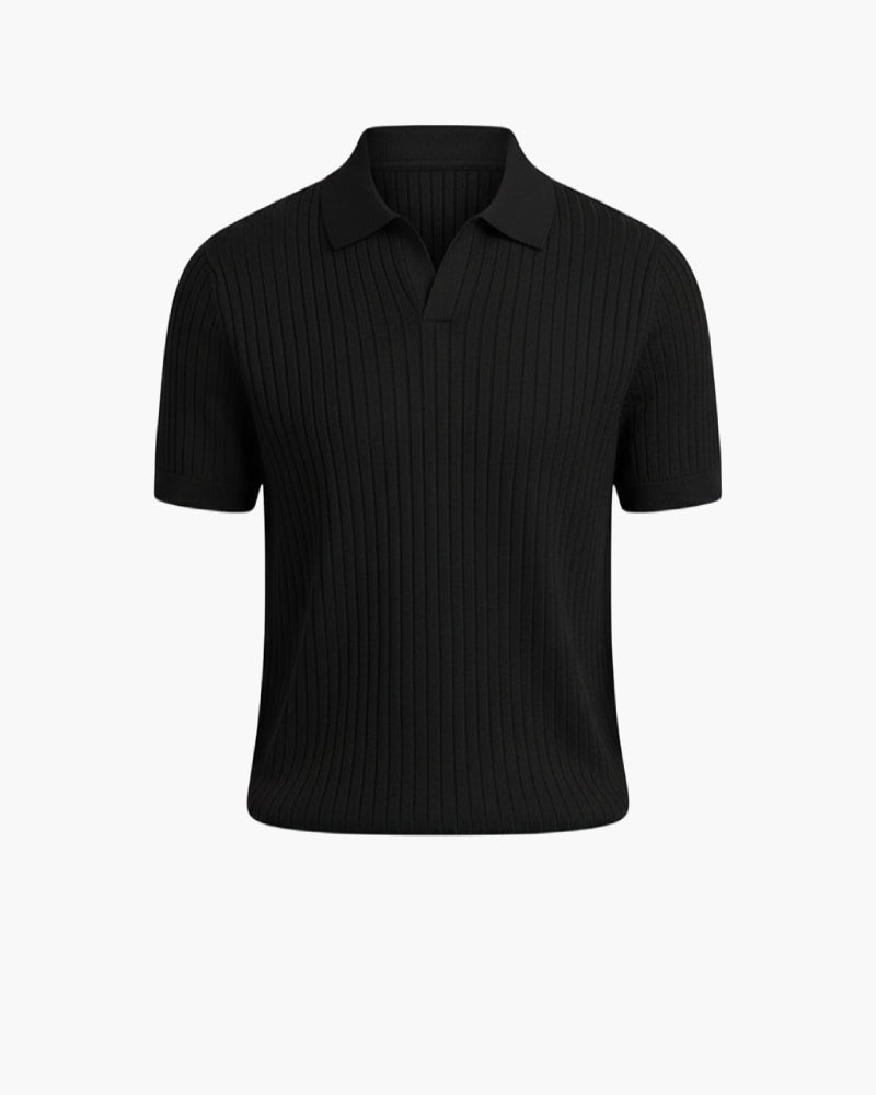 Polo in maglia nera