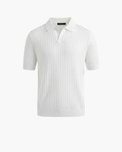 Polo in maglia bianca