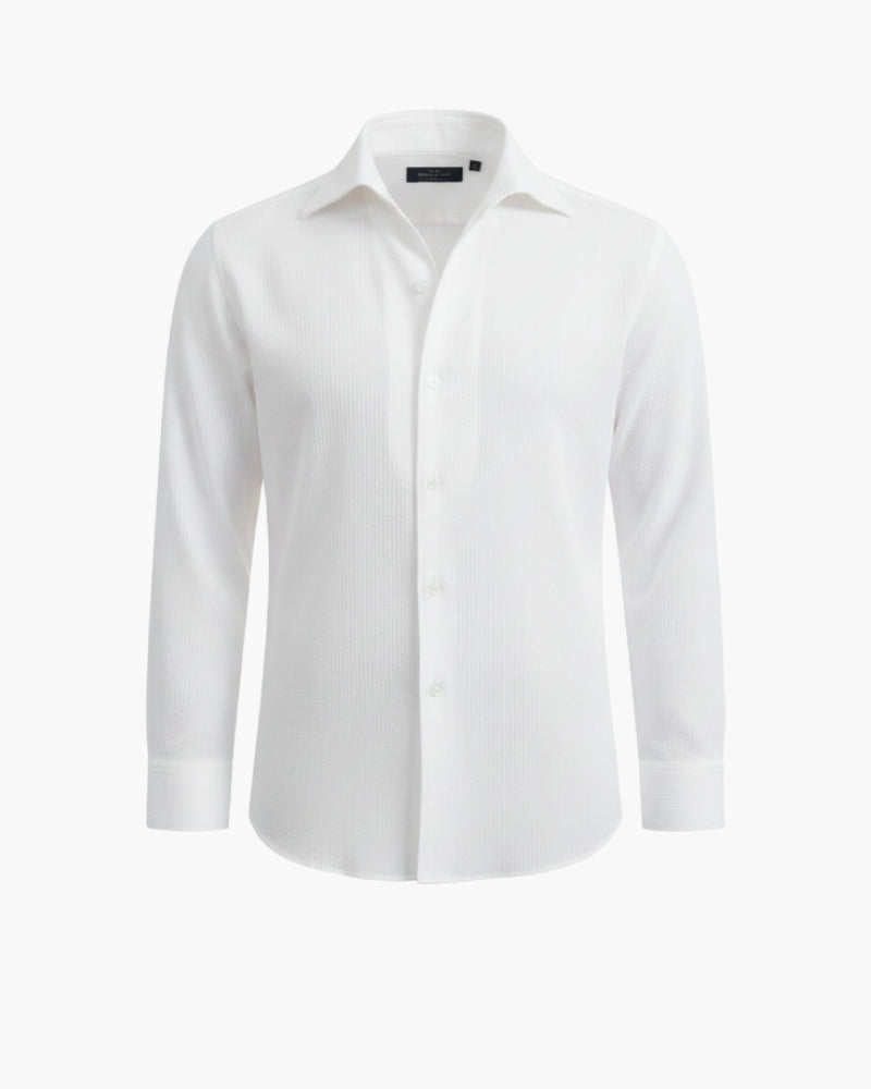 Camicia da uomo a righe bianche