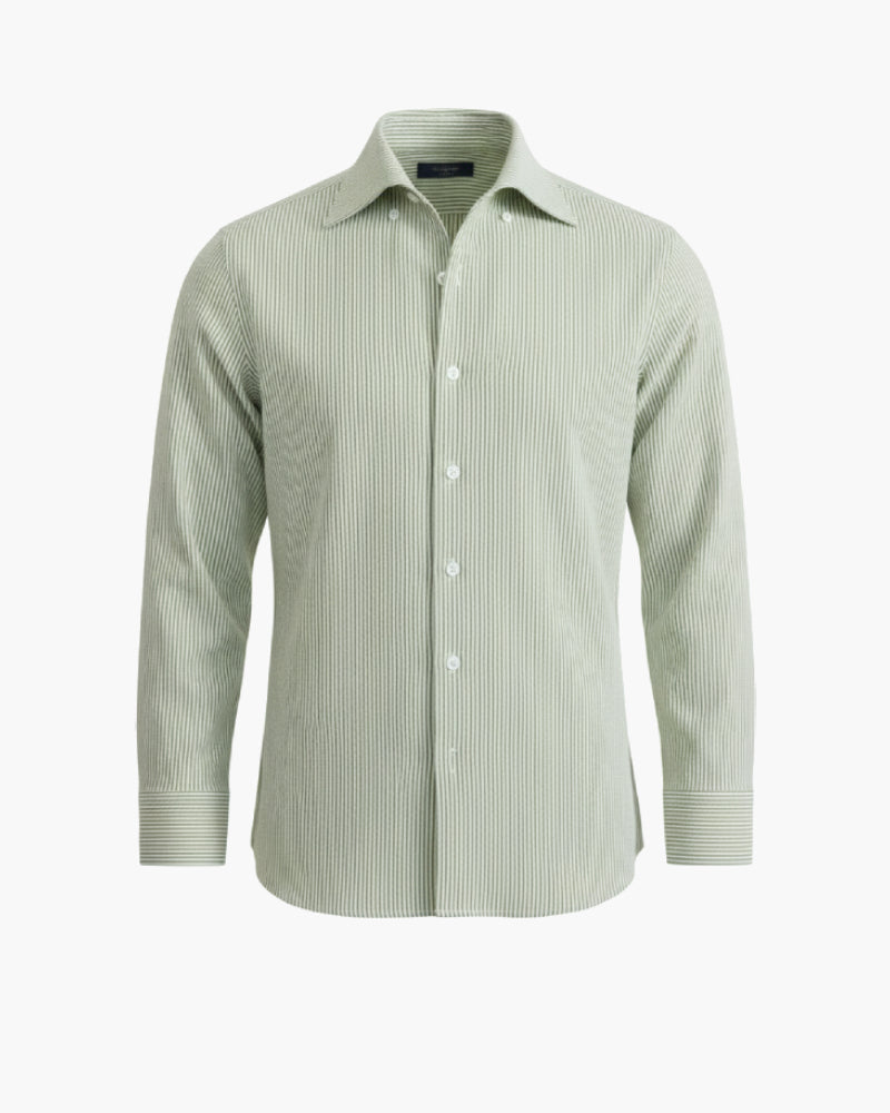 Camicia da uomo a righe verdi