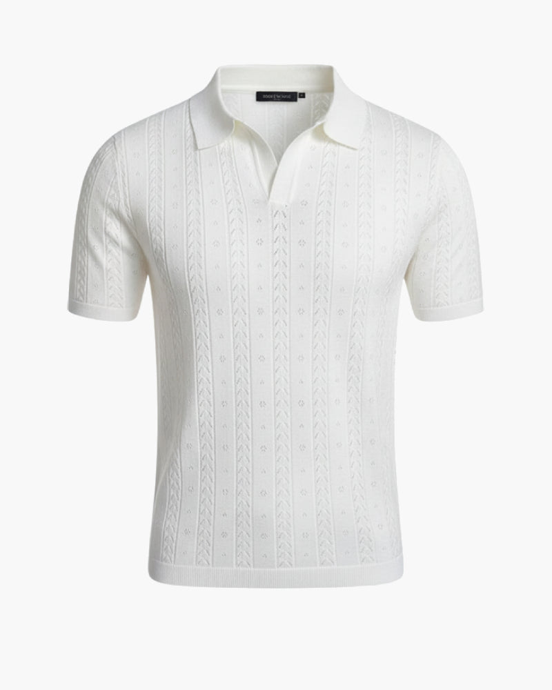 Polo lavorata a maglia