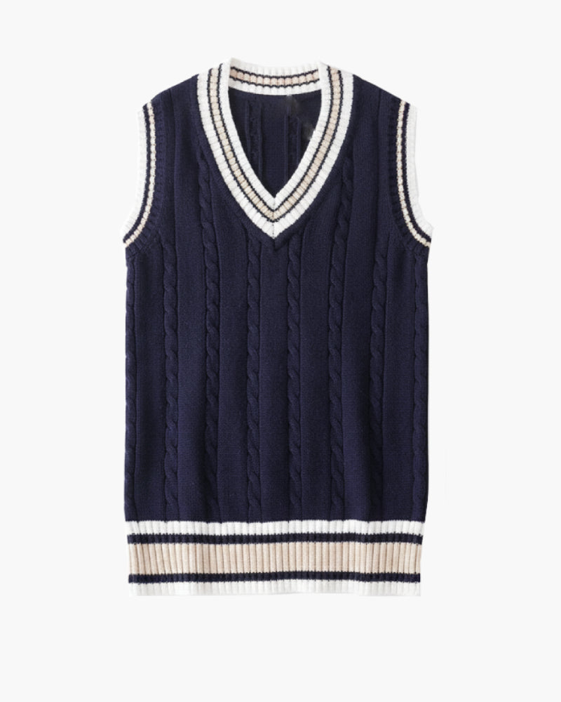 Maglione da cricket senza maniche da uomo