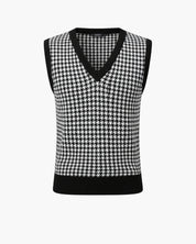Maglia jacquard senza maniche da uomo