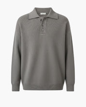 Maglione da uomo con collo button down