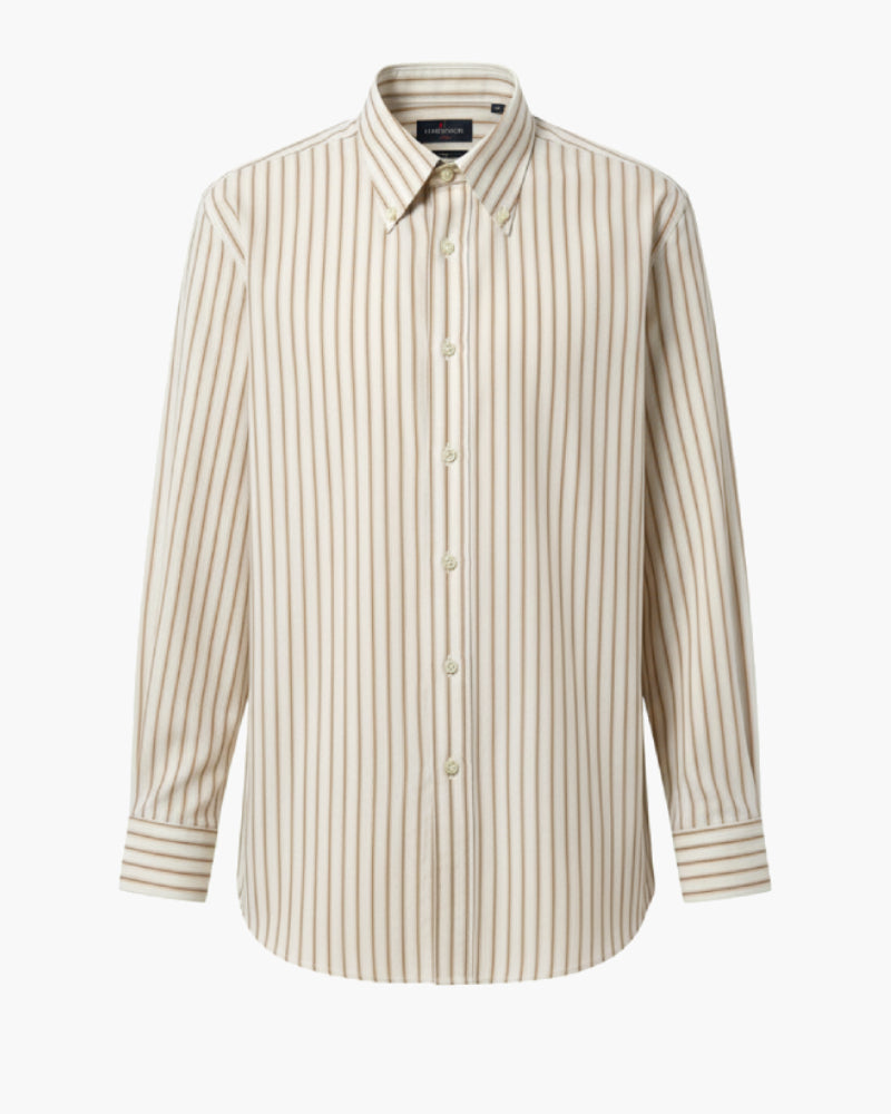 Camicia con colletto a righe