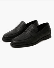 Mocassino da uomo in pelle intrecciata