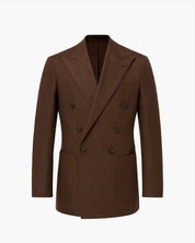 Giacca in lino marrone