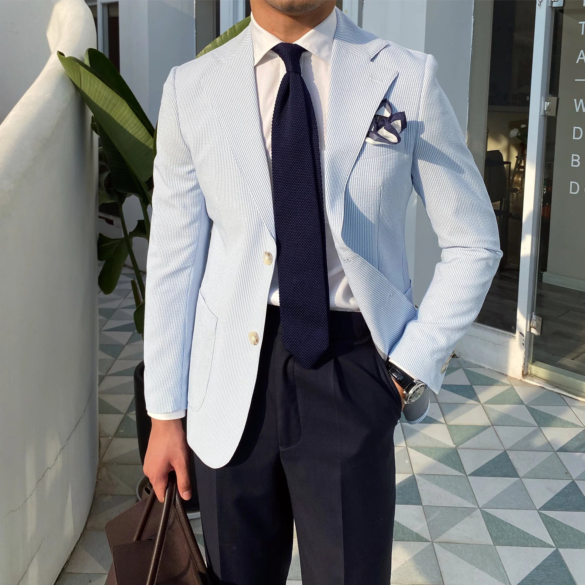 Blazer Croisé Homme Bleu | Old Money