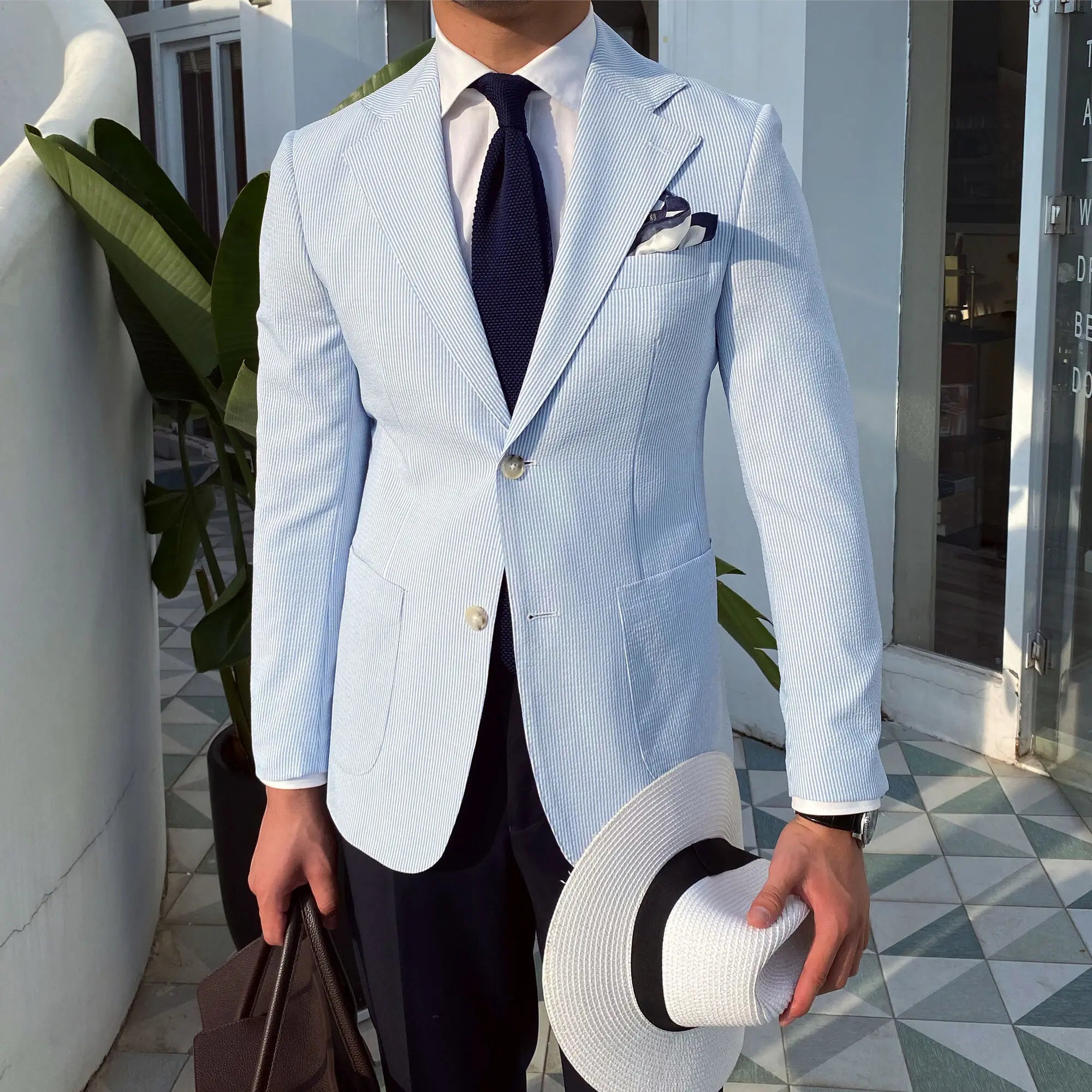 Blazer Croisé Homme Bleu | Old Money