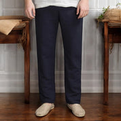 Pantalon en lin noir homme