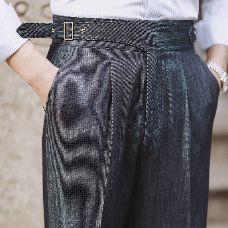 Pantalon Jean Taille Haute | Old Money