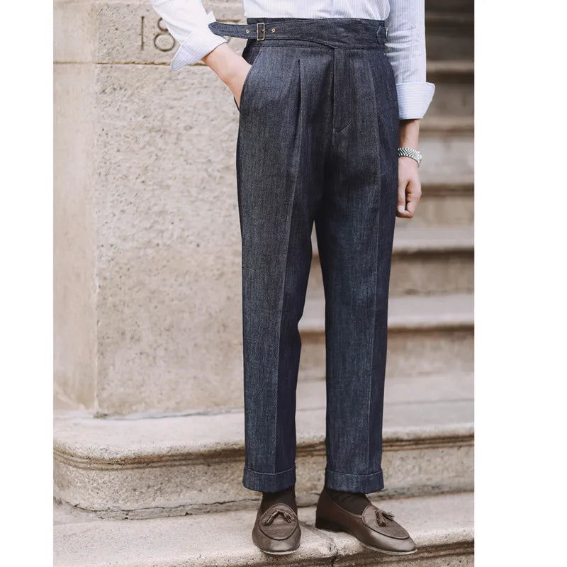 Pantalon Jean Taille Haute | Old Money