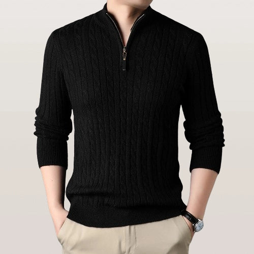 Maglione Con Zip Da Uomo Style Old Money