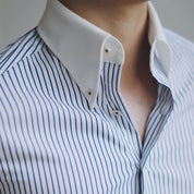 Chemise bleue à rayure