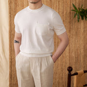 T shirt Lin Blanc