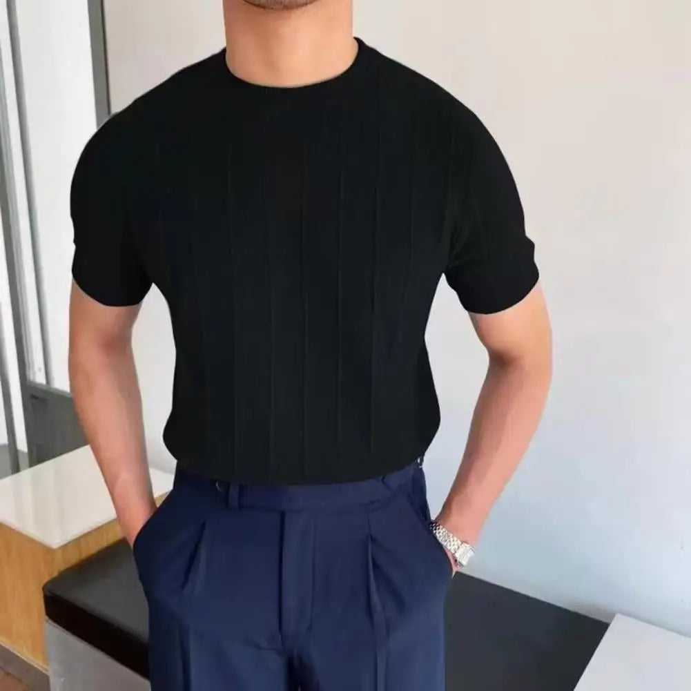 Black ribbed t-shirt